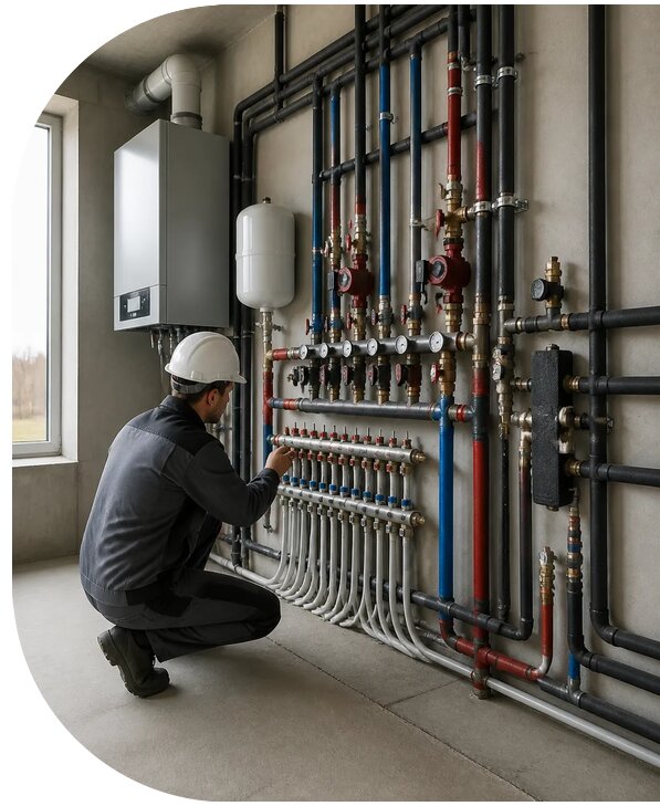 Монтаж системы отопления здания в Костомукше от 153030 р. | АПаруса-Ктм