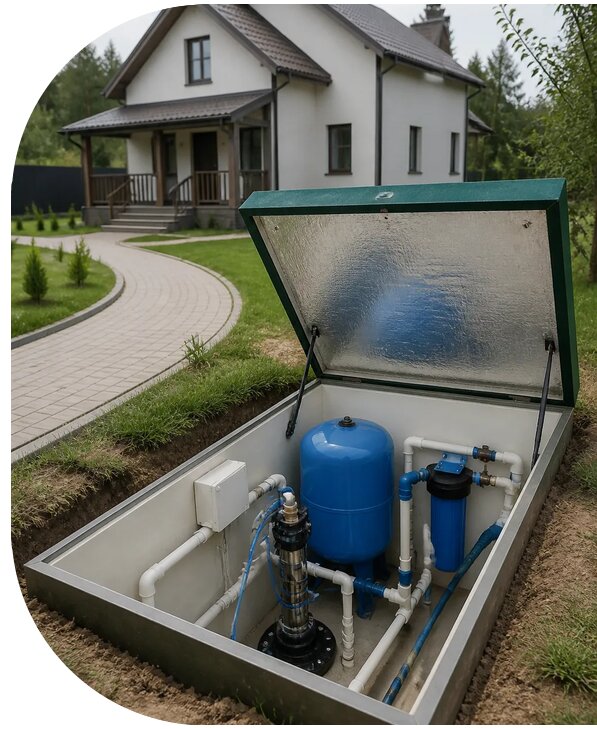 Автономное водоснабжение дома в Костомукше от 153030 р. | АПаруса-Ктм